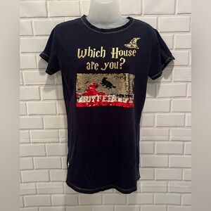 HARRY POTTER black shirt sleeve women shirt/size S